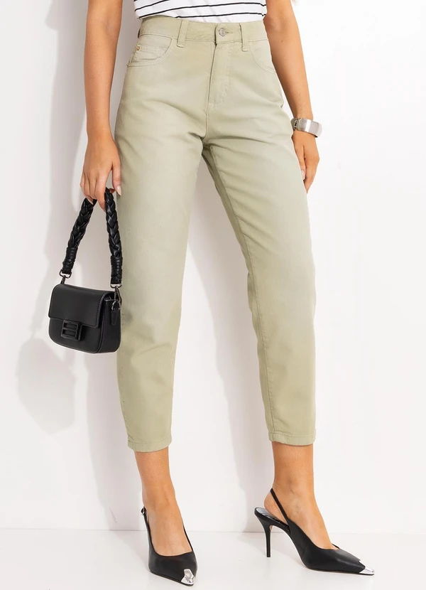 Quintess - Calça Verde Claro em Jeans 4