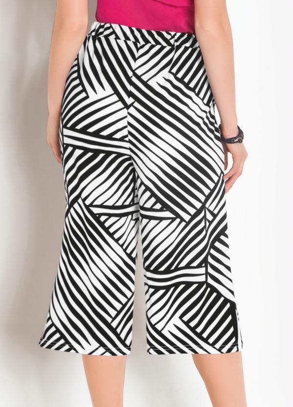 Outlet - Pantacourt com Bolsos Abstrata 2