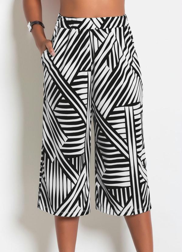 Outlet - Pantacourt com Bolsos Abstrata 5