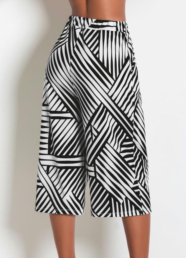 Outlet - Pantacourt com Bolsos Abstrata 6