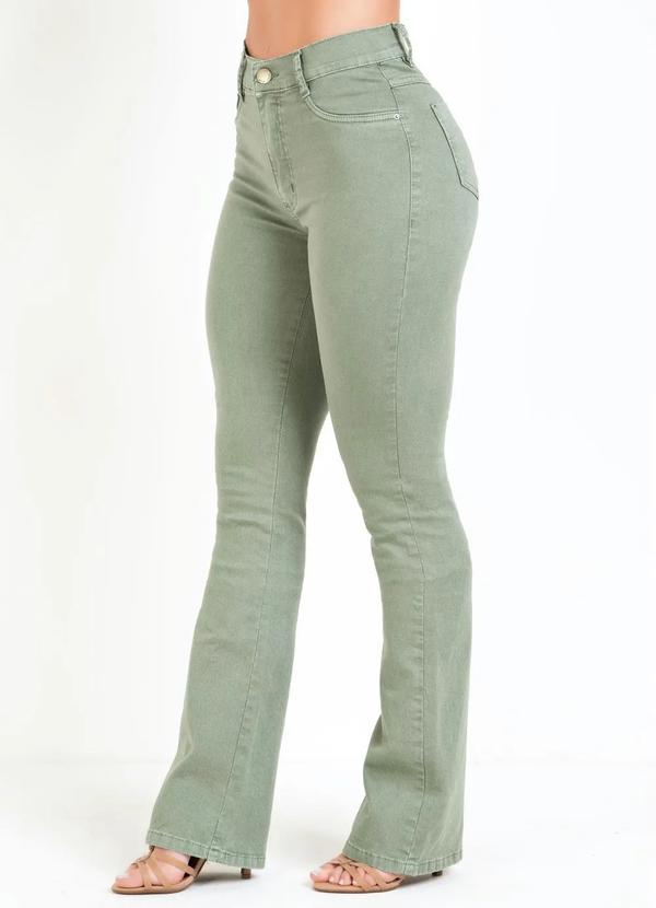 Sawary Jeans - Calça Boot Cut Verde Militar Sawary 6