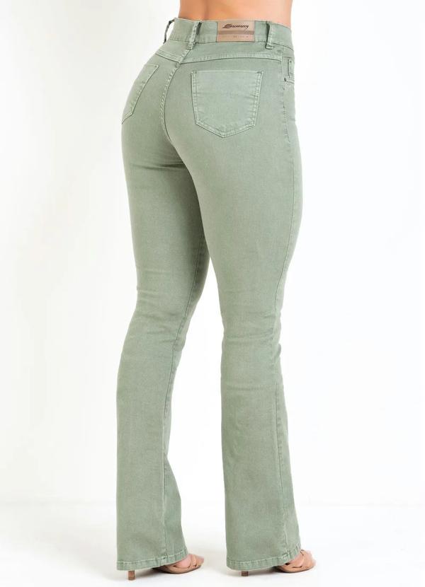 Sawary Jeans - Calça Boot Cut Verde Militar Sawary 7