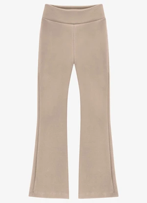 Veev - Calça Bootcut Feminina em Ribana Maxi Bege - VEEV