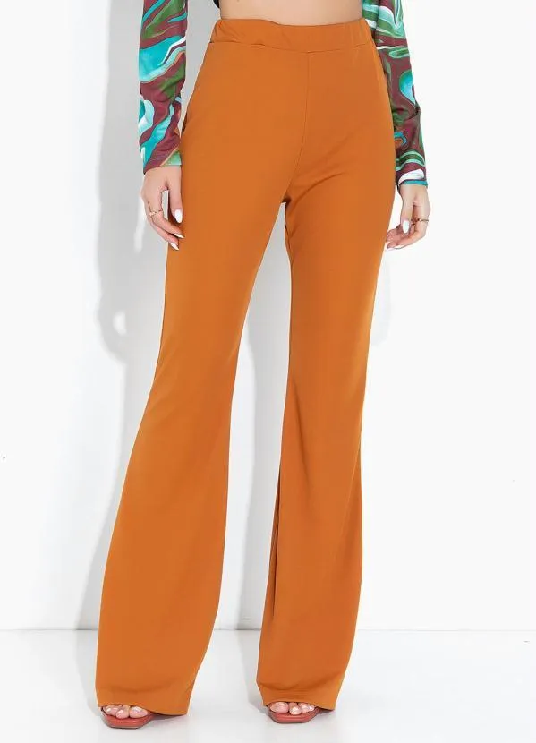 Moda Pop - Calça Caramelo com Cintura Alta