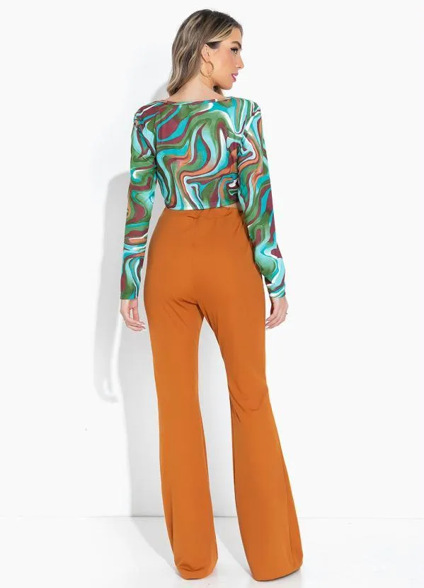 Moda Pop - Calça Caramelo com Cintura Alta 4