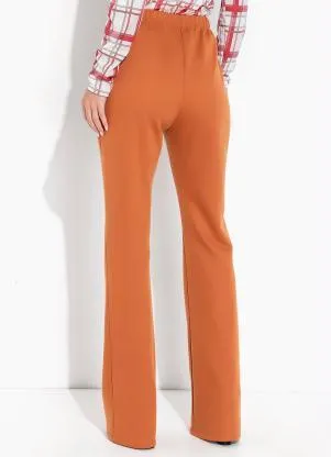 Moda Pop - Calça Caramelo com Elástido na Cintura - MODA POP