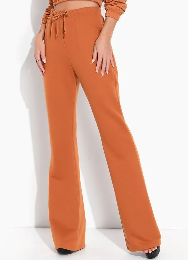 Moda Pop - Calça Caramelo com Elástido na Cintura 4