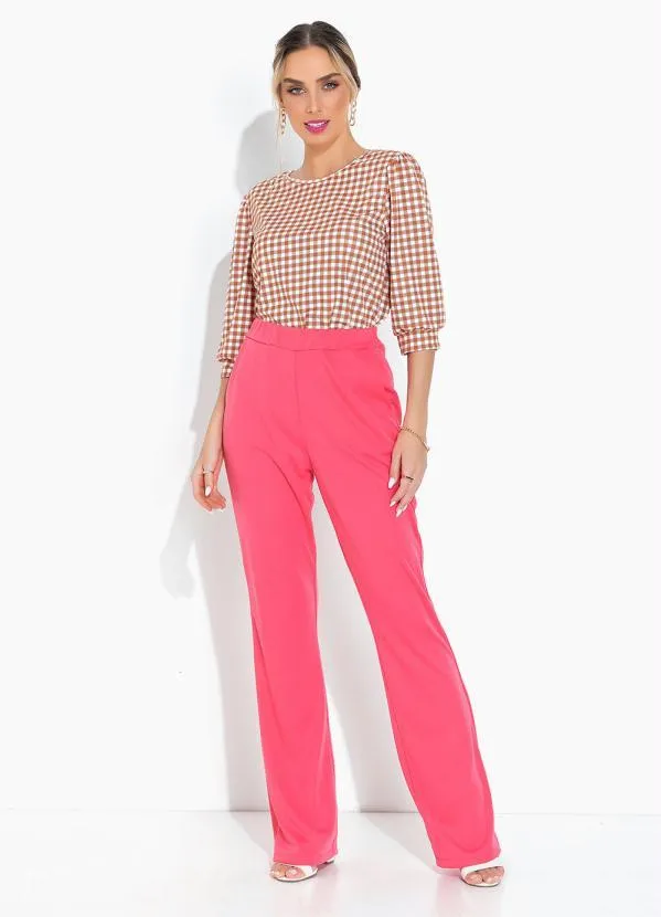 Moda Pop - Calça Coral com Bolsos Funcionais 5