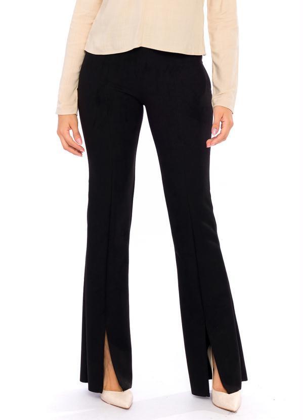 Doce Trama - Calça em Suede Preto