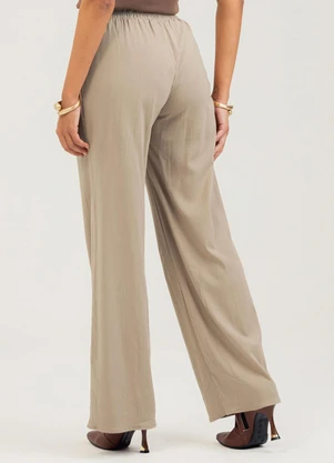 Cativa - Calça em Viscose Marrom Claro - CATIVA