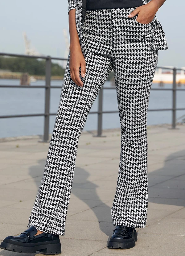 bonprix - Calça Estampado em Malha Jacquard