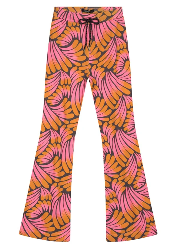 Essendi - Calça Feminina Flare em Moletom Estampada Marrom 6