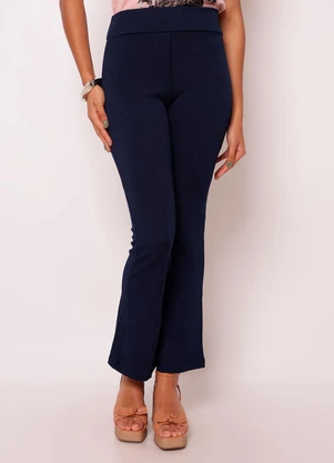 Torra - Calça Feminina Flare Textura Marinho - TORRA