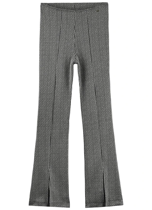 Marialícia - Calça Feminina Tweed Flare Preto 3