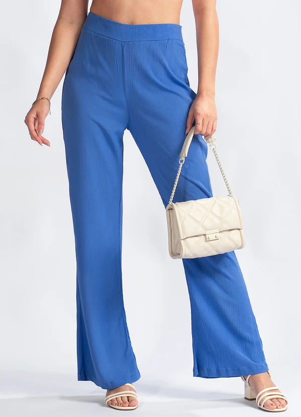 Maria Filó - Calça Flare em ViscoseAzul