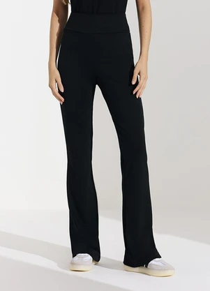 Veev - Calca Flare Feminina em Malha Comfort Preto - VEEV