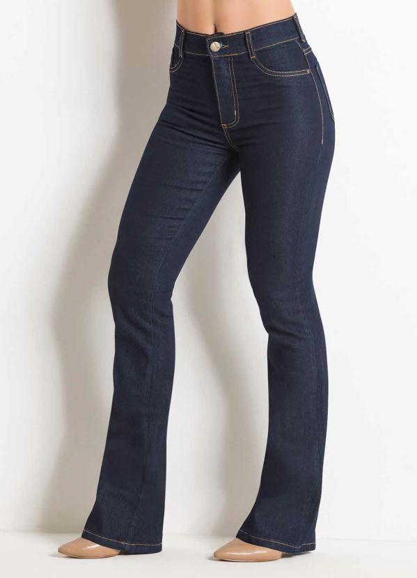 Sawary Jeans - Calça Flare Jeans Escuro Sawary com Bolsos 6