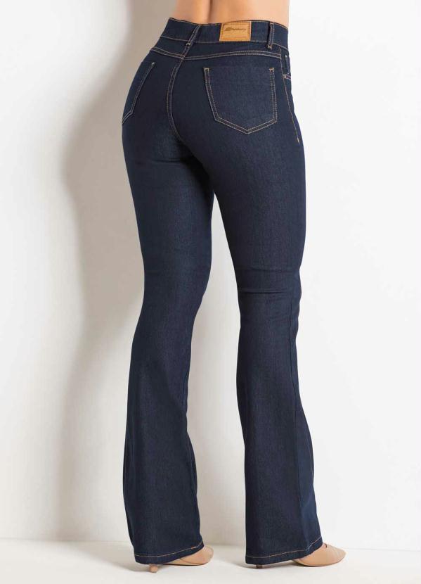 Sawary Jeans - Calça Flare Jeans Escuro Sawary com Bolsos 7