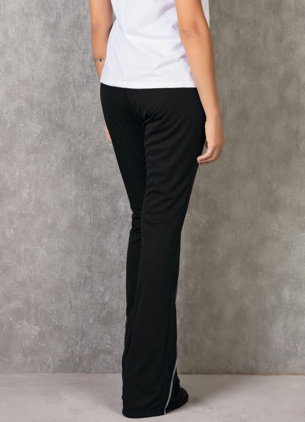 Outlet - Calça Flare Preta com Costura Contrastante 2