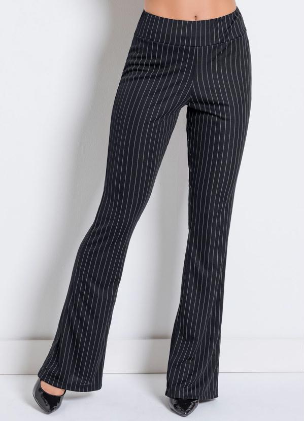 Moda Pop - Calça Flare Risca de Giz 6