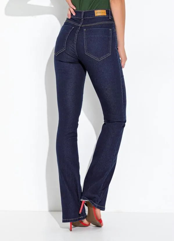 Sawary Jeans - Calça Jeans Azul Escuro Boot Cut 2