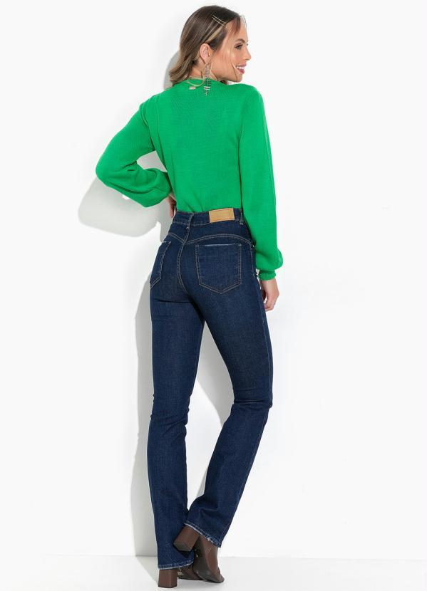 Sawary Jeans - Calça Jeans Azul Escuro em Jeans 4