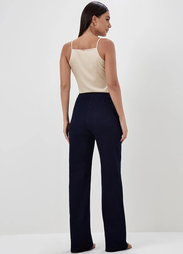 Principessa - Calça Jeans Wide Leg Azul Escuro Serena 4
