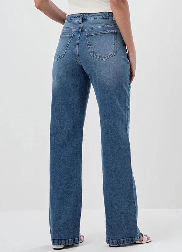 Principessa - Calça Jeans Wide Leg Azul Médio Selene 2