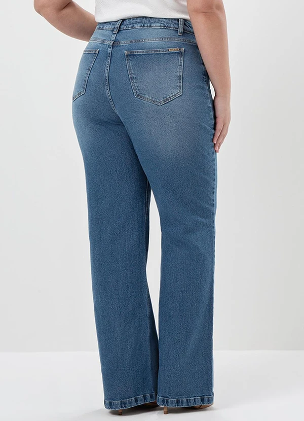 Principessa - Calça Jeans Wide Leg Azul Médio Selene 6
