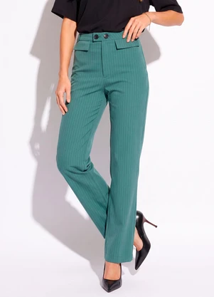 Colcci - Calça Listrada Verde - COLCCI