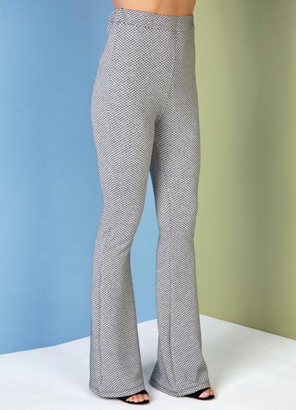 Outlet - Calça Mescla Flare em Malha Jacquard 5