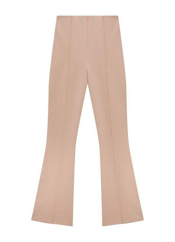 Enfim - Calça Nude Bootcut em Interlock