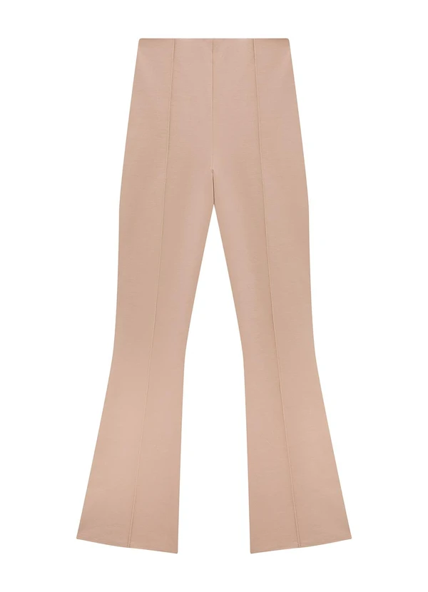 Enfim - Calça Nude Bootcut em Interlock