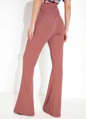 Moda Pop - Calça Nude com Cintura Alta - MODA POP