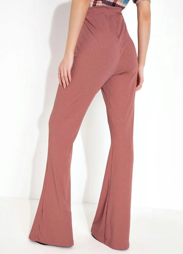 Moda Pop - Calça Nude com Cintura Alta 2
