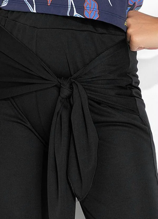 Moda Pop - Calça Preta com Amarração Frontal 3