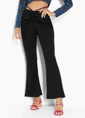 Flare Cintura Modelos De CalÃ§a Cintura Alta Moda Pop Calça Preta