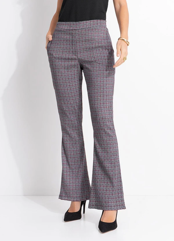 Quintess - Calça Príncipe de Gales em Bengaline 13