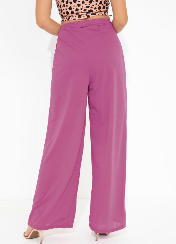 Outlet - Calça Roxa com Elástico na Cintura 2