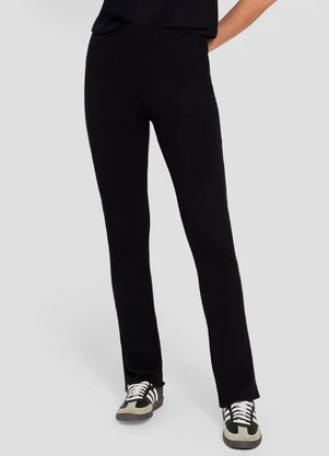 Sofie - Calça Slim Flare em Ribana Preto - SOFIE