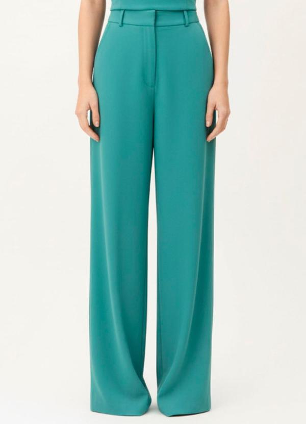 Carlota Costa - Calça Wide Alfaiataria Verde