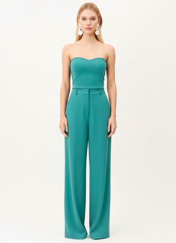 Carlota Costa - Calça Wide Alfaiataria Verde 2