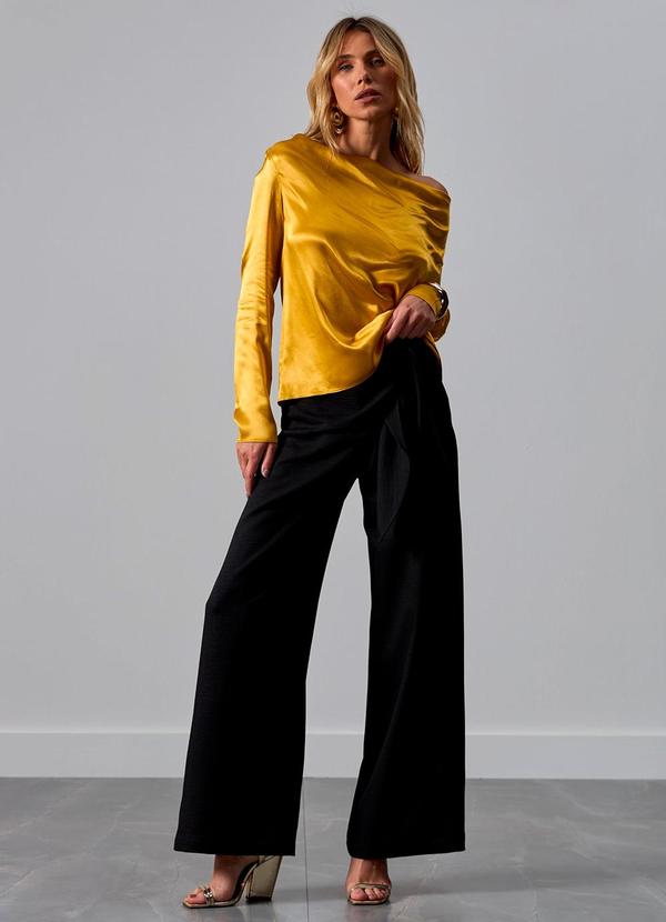 Carlota Costa - Calça Wide com Amarração Preto 2