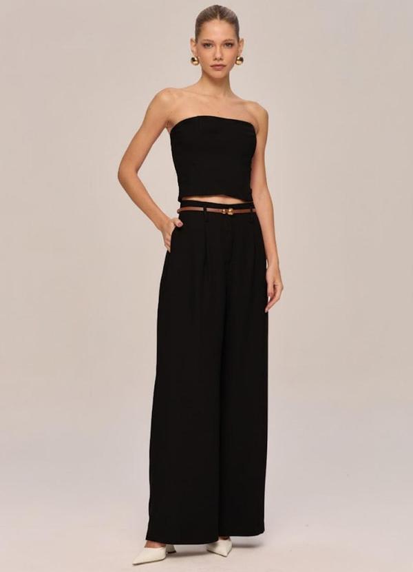 Carlota Costa - Calça Wide com Cinto Preto 2