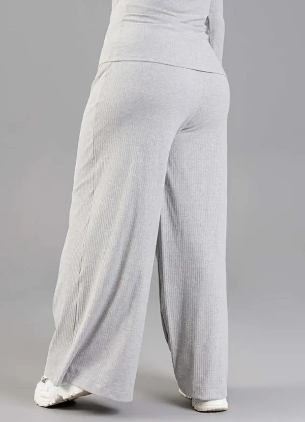 Just Basic - Calça Wide Leg Adulta Cinza 2