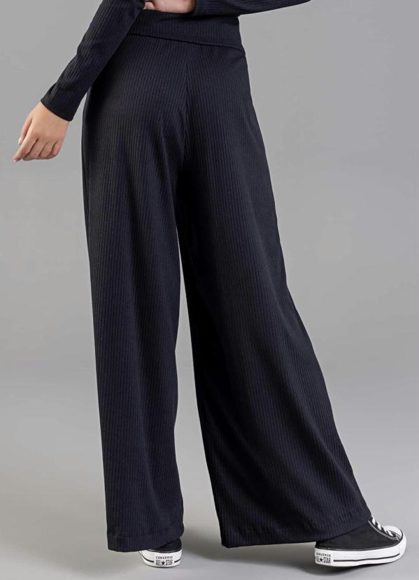 Just Basic - Calça Wide Leg Adulta Preto 2
