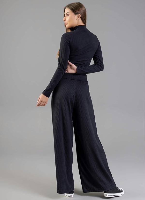 Just Basic - Calça Wide Leg Adulta Preto 4