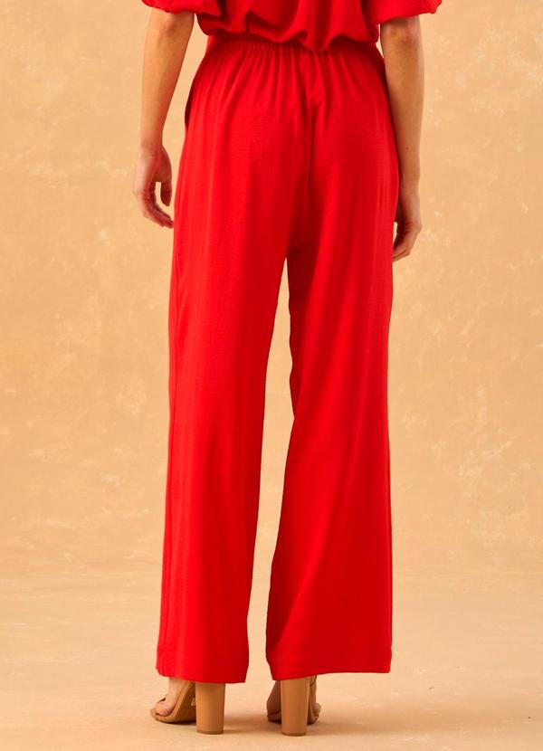 Carlota Costa - Calça Wide Lisa Vermelho 2