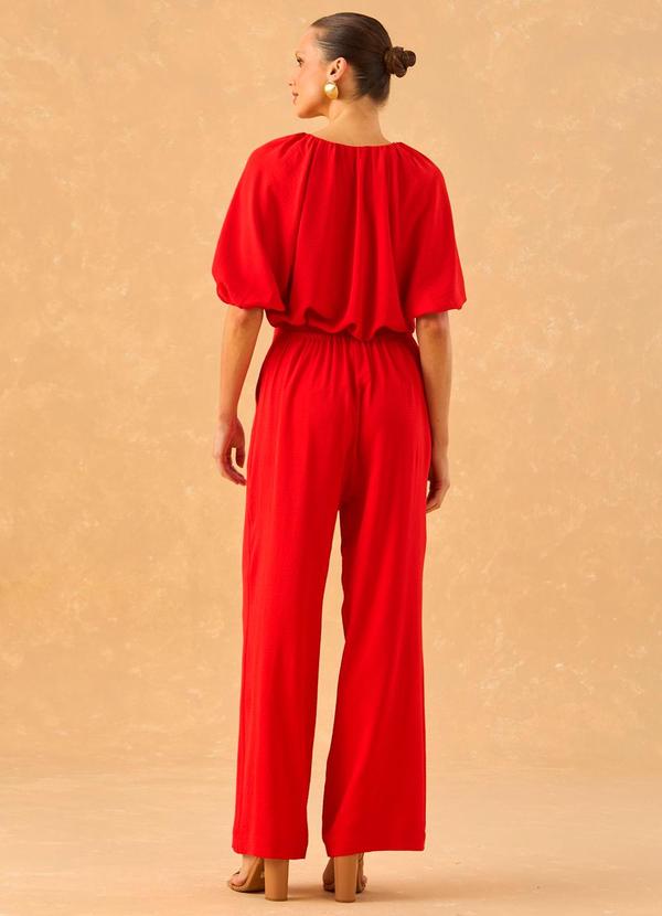 Carlota Costa - Calça Wide Lisa Vermelho 4