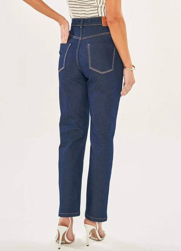 Doce Trama - Calça Amarilis em Jeans com Elastano Azul 2